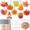 30 Sets Fall Plant Suncatchers Art Kits DIY Thanksgiving Pumpkin